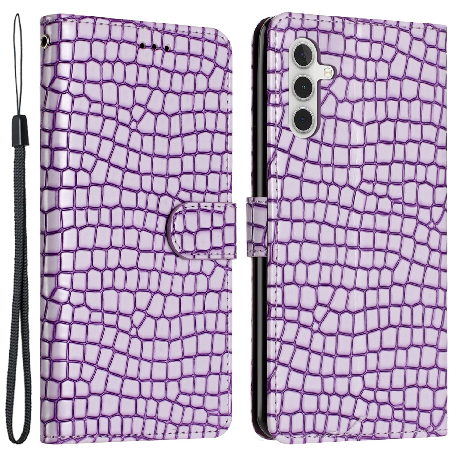 Pro Samsung Galaxy A04s 4G (164,7 x 76,7 x 9,1 mm) Kožený kryt stojánku na peněženku proti poškrábání Pouzdro na telefon s texturou krokodýl Pro Samsung Galaxy A04s 4G (164,7 x 76,7 x 9,1 mm) Kožený kryt stojánku na peněženku proti poškrábání Pouzdro na telefon s texturou krokodýl